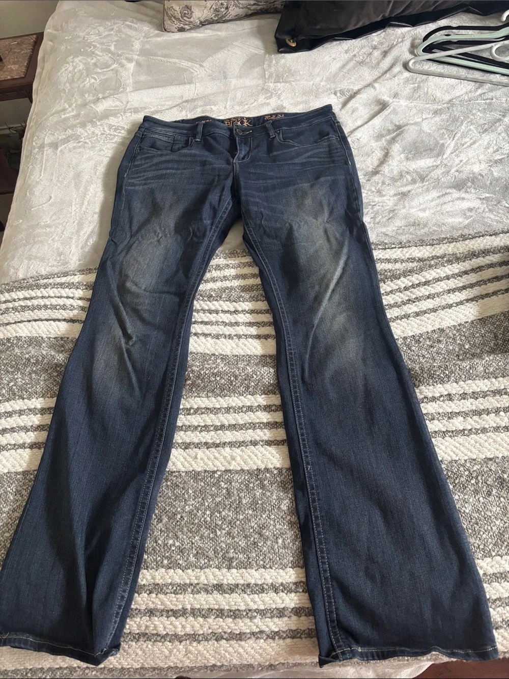 Buckle Dark Blue Flare Jeans